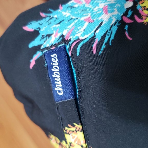 CHUBBIES Pineapple Sundaes Print Black Swim Shorts - Picture 10 of 10